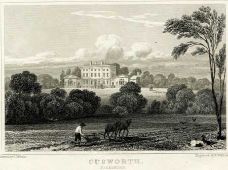 Cusworth Hall. Neale's 'Views of the seats of noblemen and gentlemen,1822. © The Trustees of the British Museum. (CC BY-NC-SA 4.0)