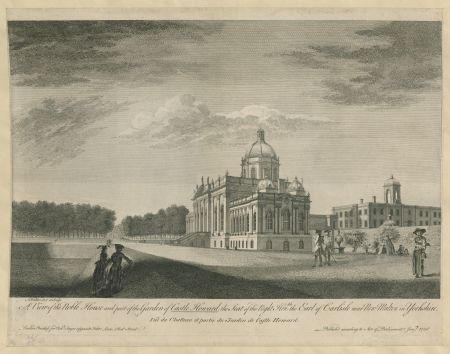 A View of the Noble House and part of the Garden of Castle Howard, the Seat of the Right Honble the Earl of Carlisle near New-Malton in Yorkshire, 1758 by Anthony Walker. British Library: Maps K.Top.45.18.b