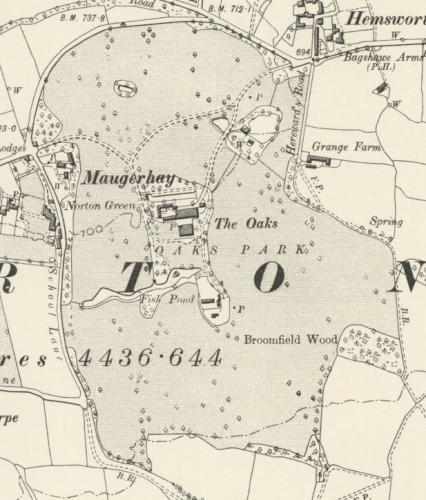 Oakes Park from OS 6" revised edition (1903), published 1906. National Library of Scotland CC-BY-NC-SA