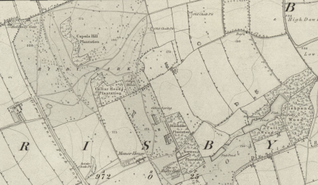 Risby Park from OS 6" 1st edition, surveyed 1852. National Library of Scotland CC-BY-NC-SA