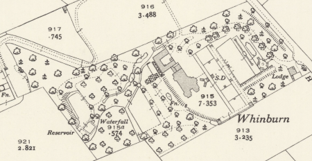 Whinburn from OS 25" revised edition (1934), published 1936. National Library of Scotland CC-BY-NC-SA