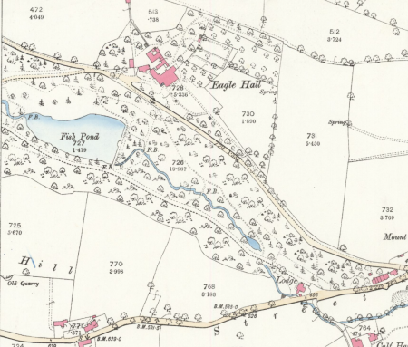 Eagle Hall on 1st edition 25in OS map. National Library of Scotland CC-BY (NLS)