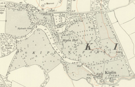 Kiplin Park. Revised 6" OS map. National Library of Scotland CC-BY