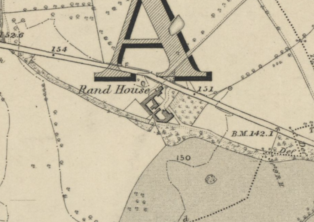 Rand House on 1st edition OS 6" map