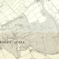 Figure 11 – Kirby Hall estate from Ordnance Survey 6” edition, revised 1907, published 1910. National Library of Scotland CC-BY.