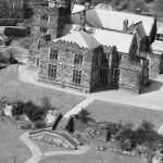 Figure 10. Rebuilt Upsall Castle and its immediate gardens, 1949.